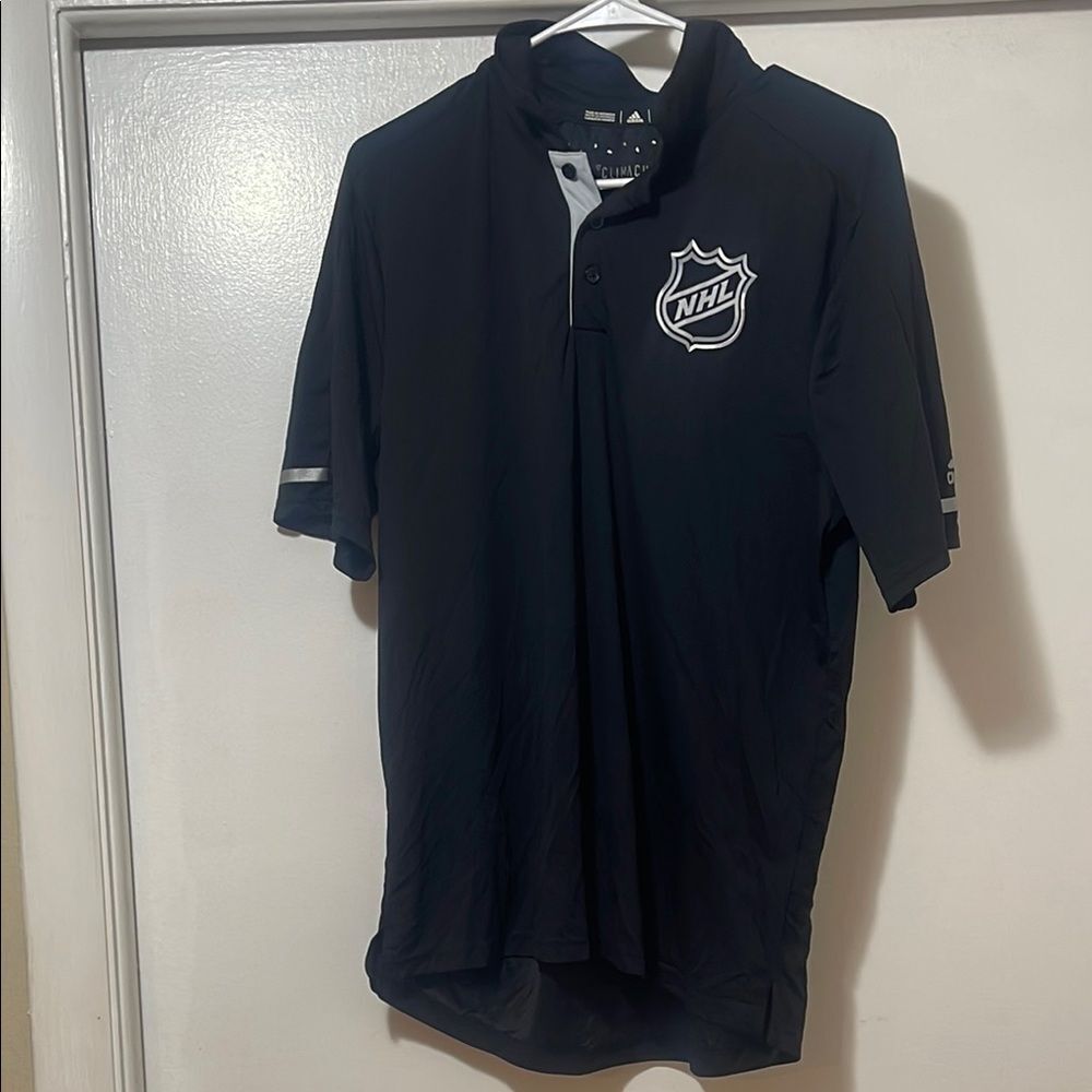NHL black  Polo with Logo medium